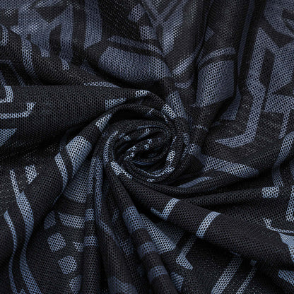 Punk Rave Eluana Cybergoth Print Mesh Long Sleeve Top