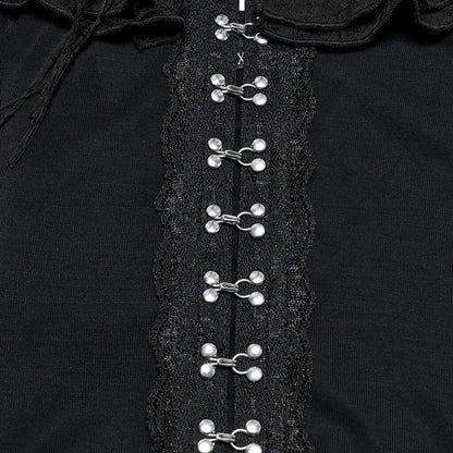 Punk Rave Clarabelle Wenchy Halterneck Distressed Look Top