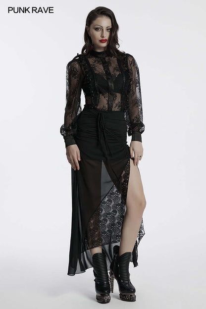 Punk Rave Padme Lace Transparent Shirt