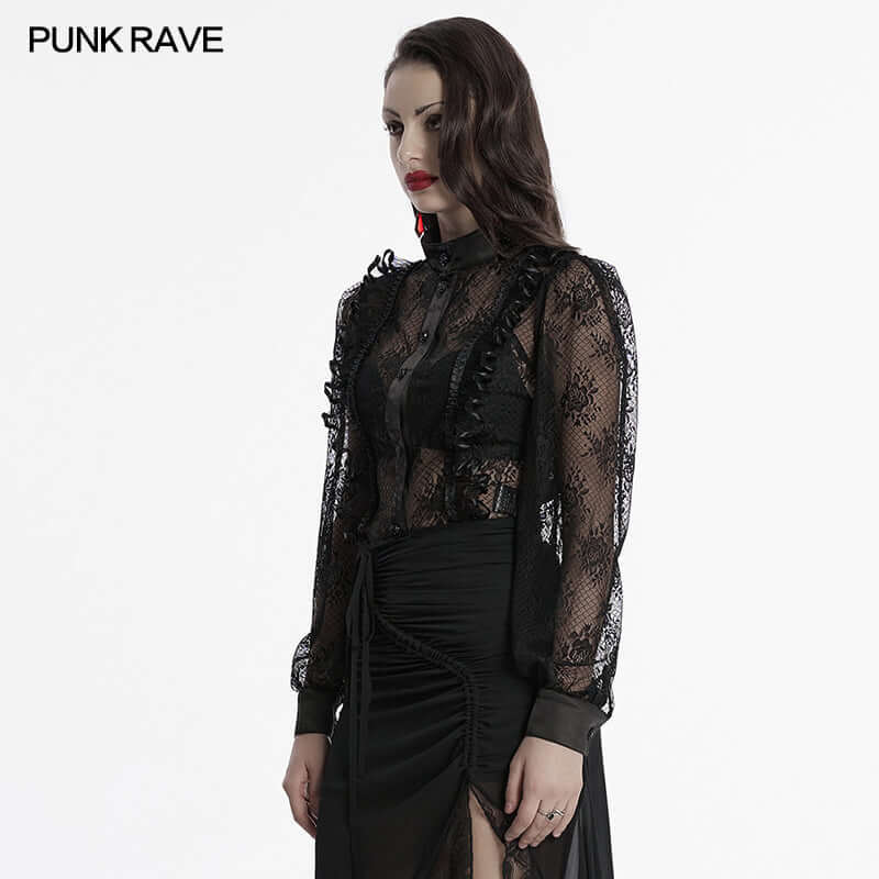 Punk Rave Padme Lace Transparent Shirt