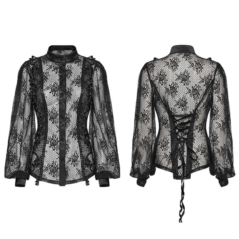 Punk Rave Padme Lace Transparent Shirt