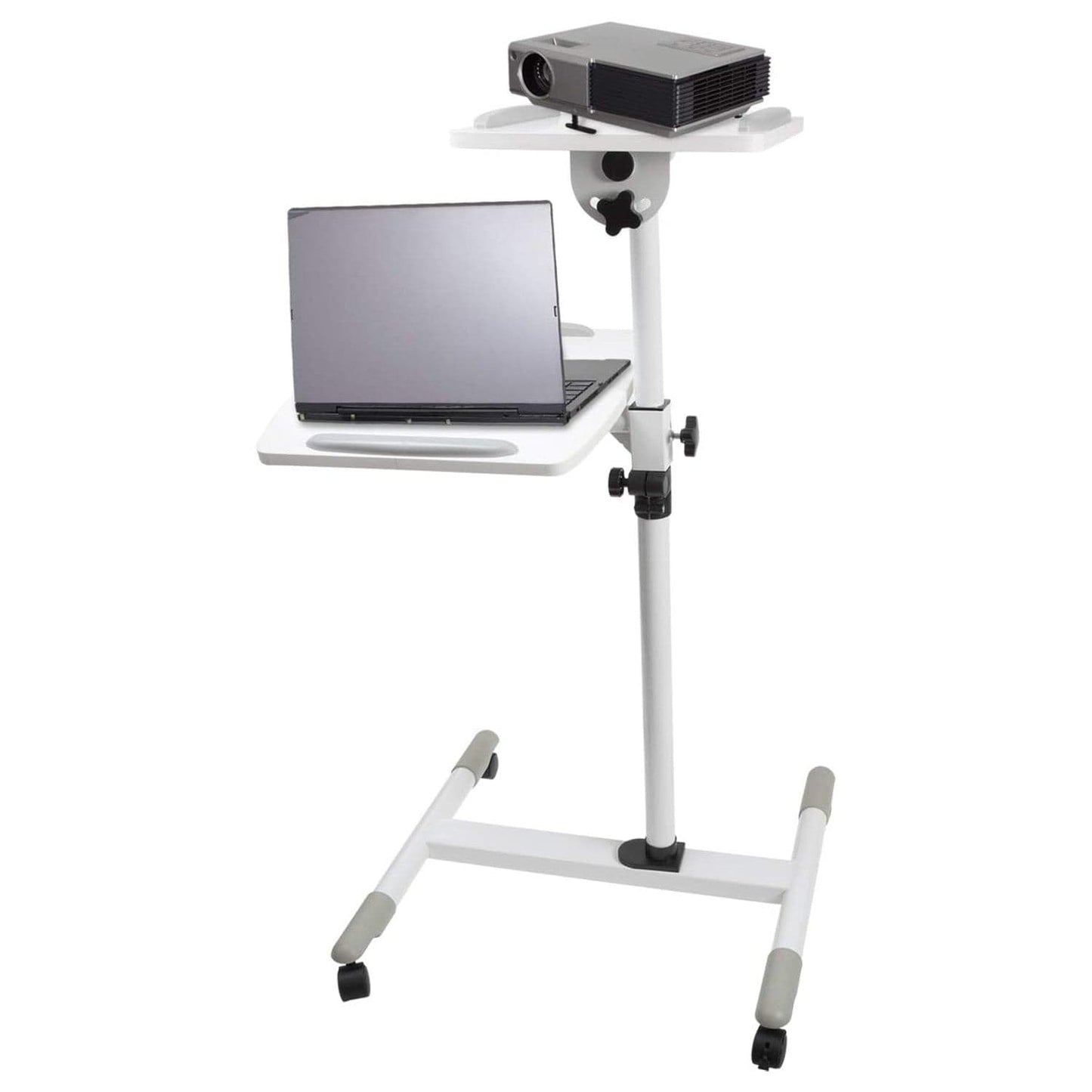 ProperAV Mobile Desk Workstation & Projector Stand - White