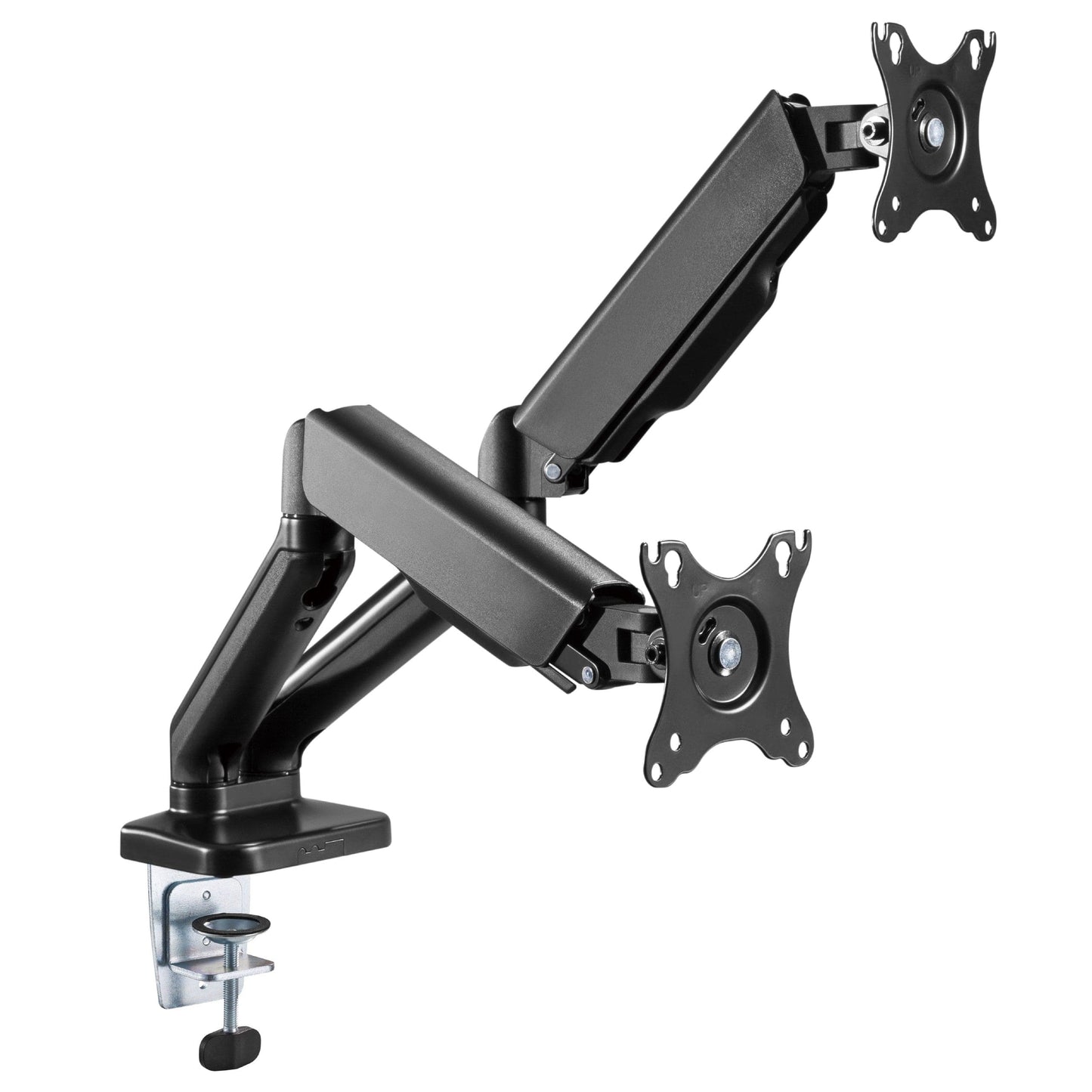 ProperAV Desk Monitor Mount 17" - 32" Dual Articulated Swing Arm VESA Max 100x100