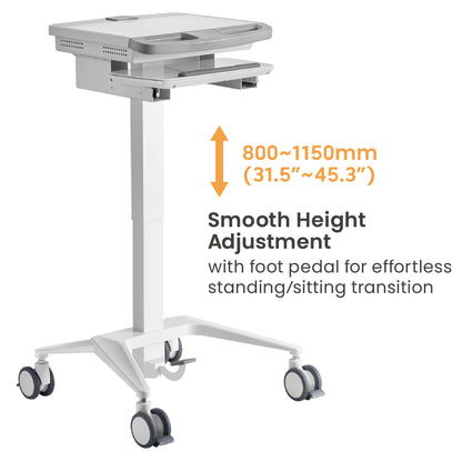 ProperAV Mobile Workstation Trolley Cart