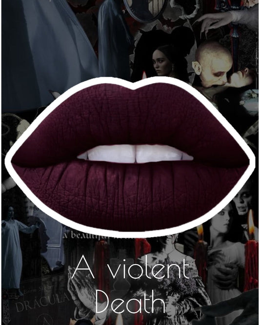 Radioactive Unicorn A Violent Death Goth Black Liquid Lipstick