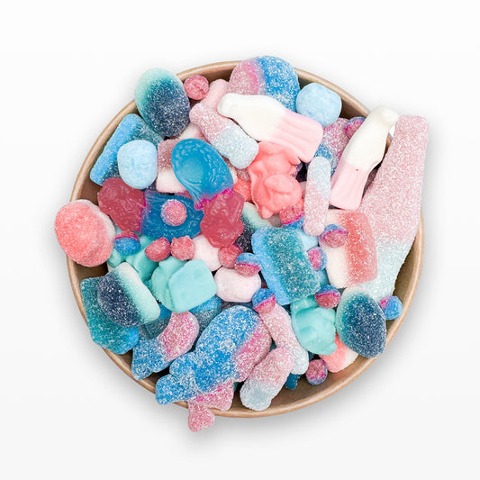 Pink and Blue Pick N Mix – Bubblegum, Blue Raspberry & Strawberry Heaven