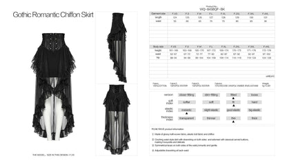 Punk Rave Dila Romantic Chiffon Skirt