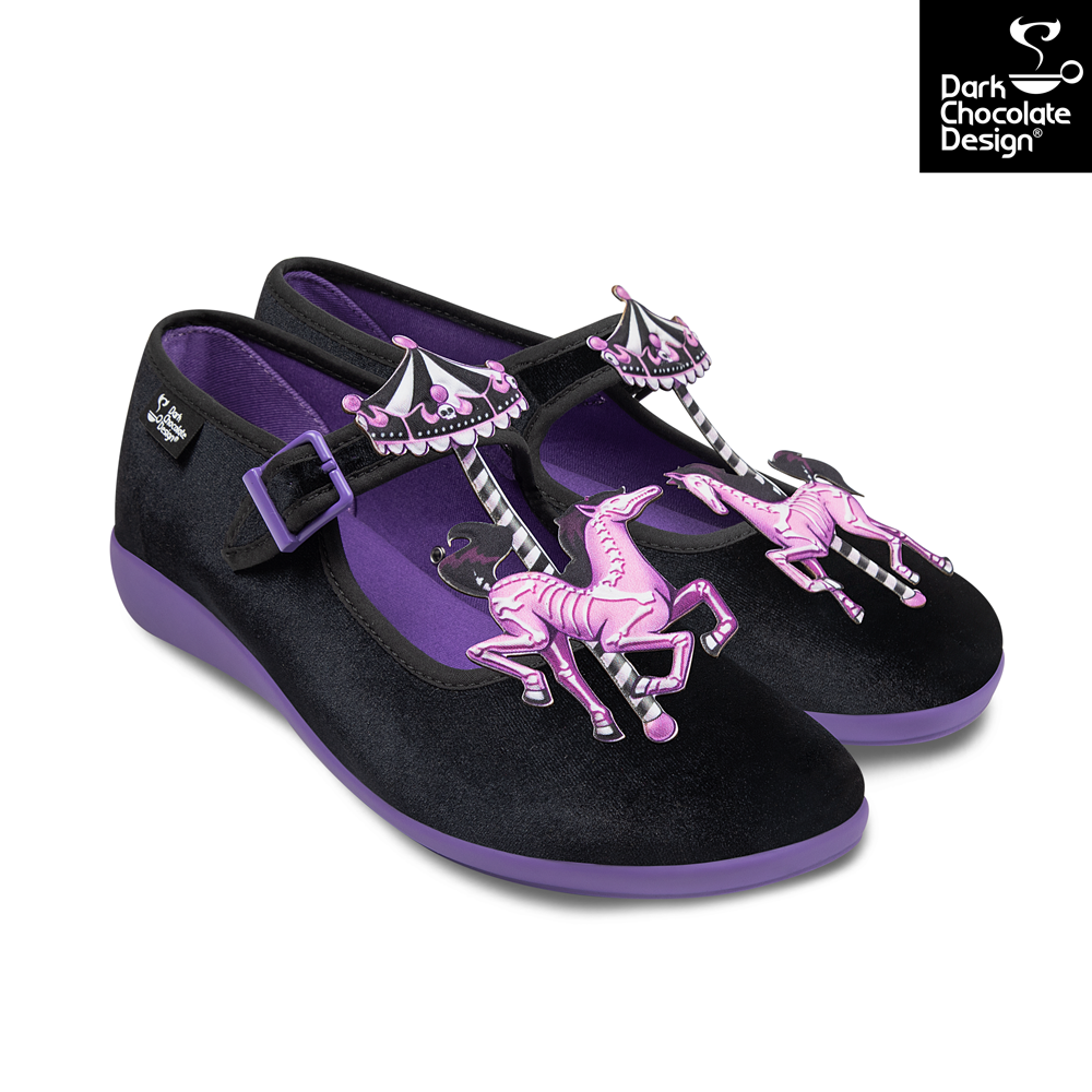 Chocolaticas® Spectral Ride – Gothic Carousel Mary Jane Flats