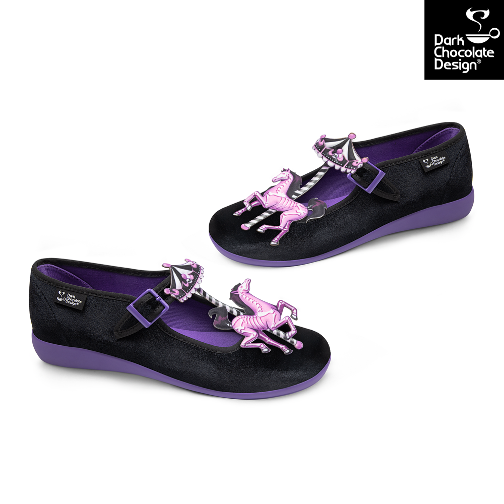 Chocolaticas® Spectral Ride – Gothic Carousel Mary Jane Flats