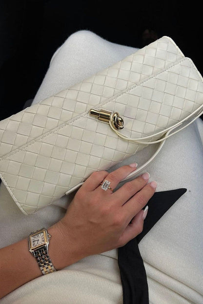 Melanie Clutch with Gold Knot Detail