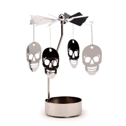 Gothic Gifts Spinning Skulls Tea Light Candle Holder