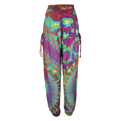 Tie Dye Harem Cargo Pants