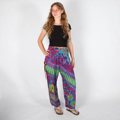 Tie Dye Harem Cargo Pants