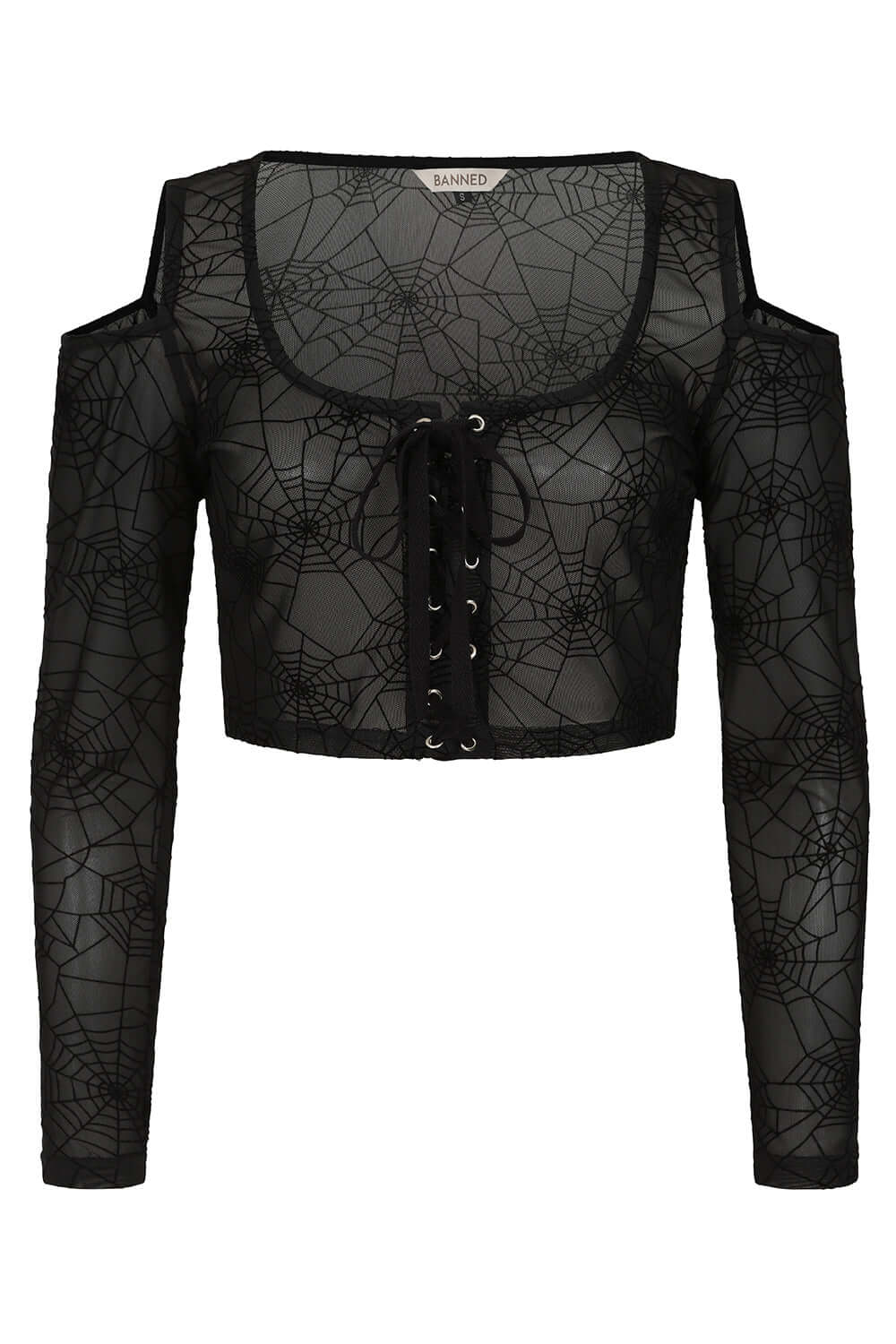Banned Apparel Seraphina Mesh Top Black
