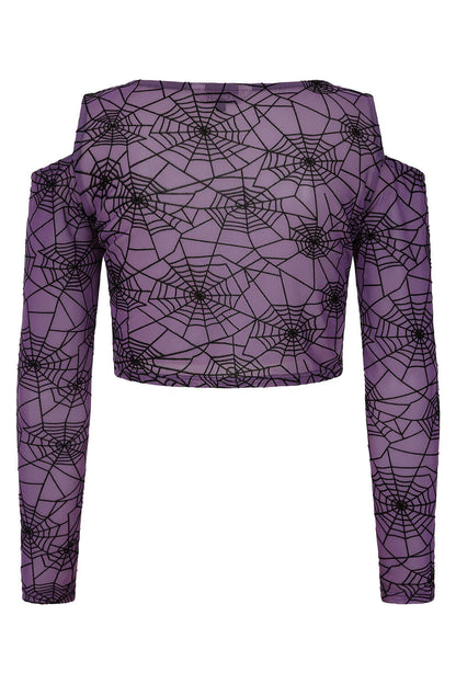 Banned Apparel Seraphina Mesh Top Purple