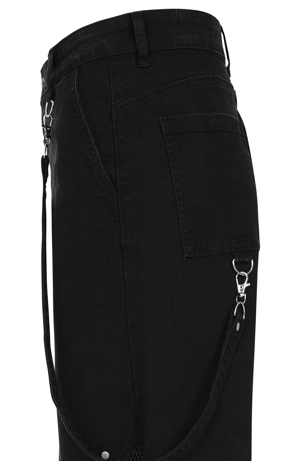 Banned Apparel Cinder Industrial Mesh Panel Wide Leg Trousers