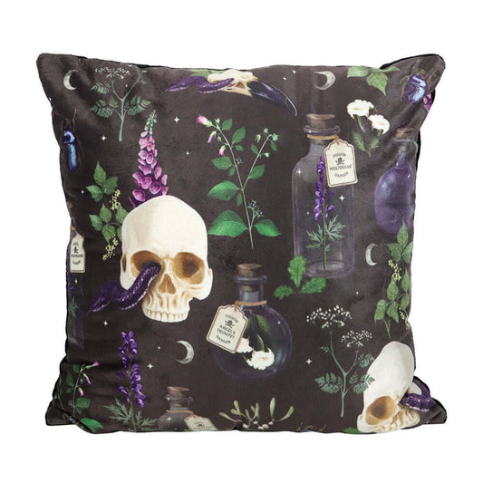 Gothic Gifts 35cm Square Venom & Vines Print Cushion