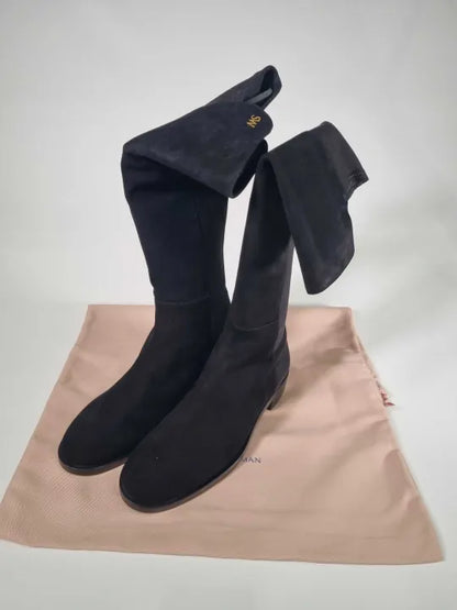 Stuart Weitzman  Black Suede Keelan City To The Knee Boots  Size: 38.5