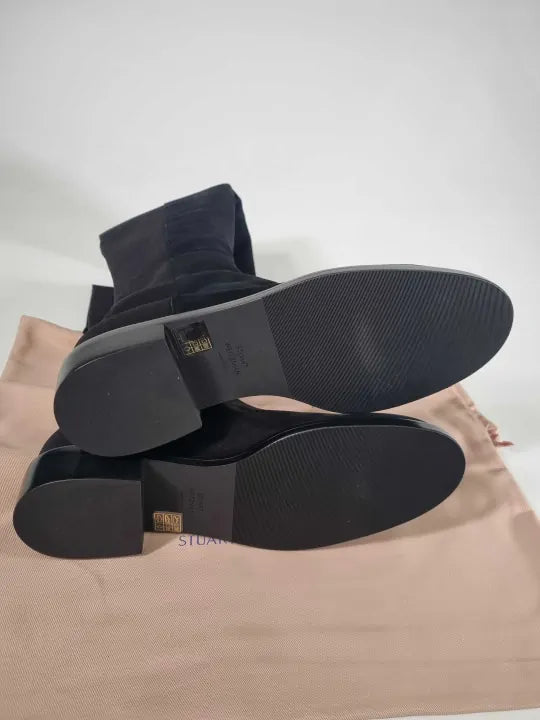 Stuart Weitzman  Black Suede Keelan City To The Knee Boots  Size: 38.5