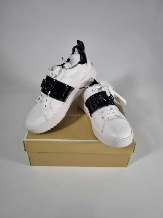 Michael Kors Black/White Emmett Lace Up Trainers Size: Us 6M