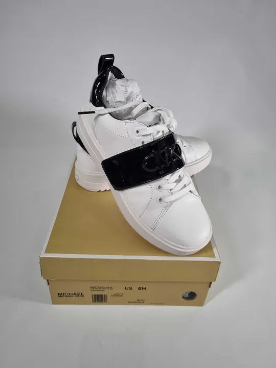 Michael Kors Black/White Emmett Lace Up Trainers Size: Us 6M