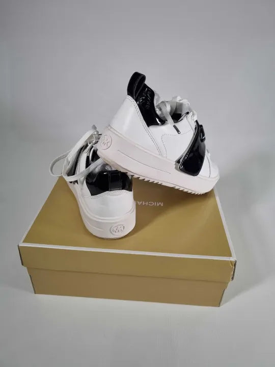 Michael Kors Black/White Emmett Lace Up Trainers Size: Us 6M