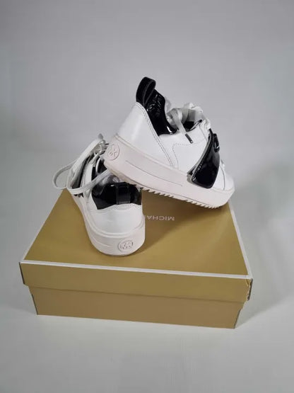 Michael Kors Black/White Emmett Lace Up Trainers Size: Us 6M