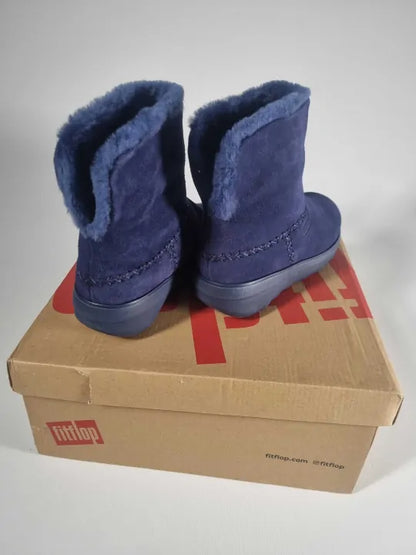 Shearling-Lined Suede Ankle Boots
