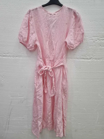 Rodier Pink Linen Dress Size: S/M