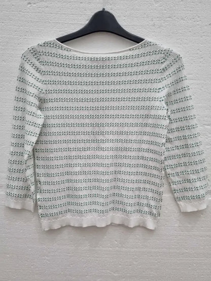 Hobbs London Ecru Robin Stripe Jumper Size: Xsmall