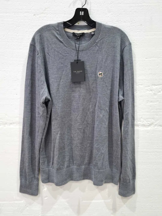 Ted Baker Light Grey Logo Crew Neck Size: 5