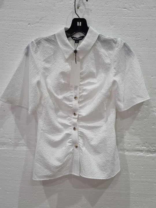 Whistles Willow Ruched Detail Top Size: Uk 6