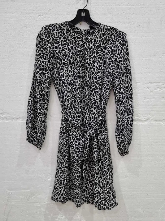 Whistles Swirl Print Belted Dress Size: Uk 10