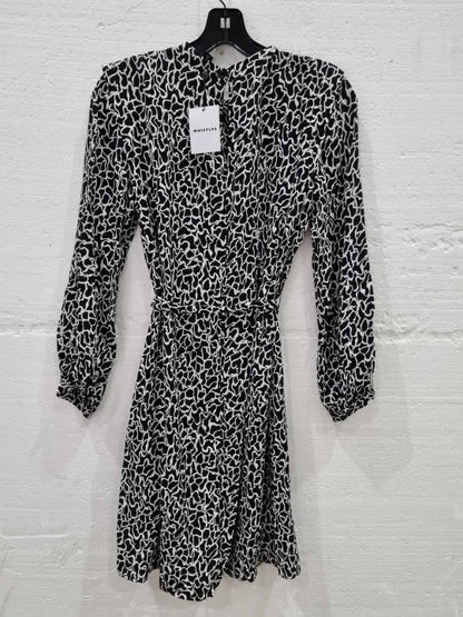 Whistles Swirl Print Belted Dress Size: Uk 10