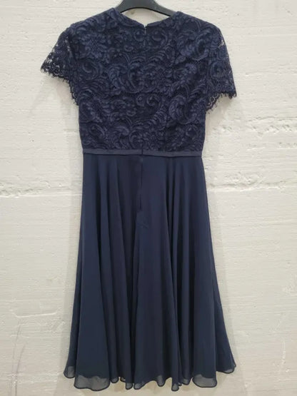 Hobbs Navy Blue Midi Dress Size: Uk 10