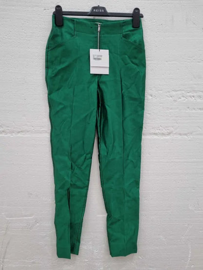 Victoria Beckham Zip Detail Legging In Green Size: UK 10