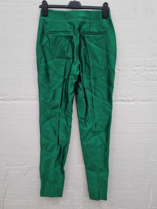 Victoria Beckham Zip Detail Legging In Green Size: UK 10