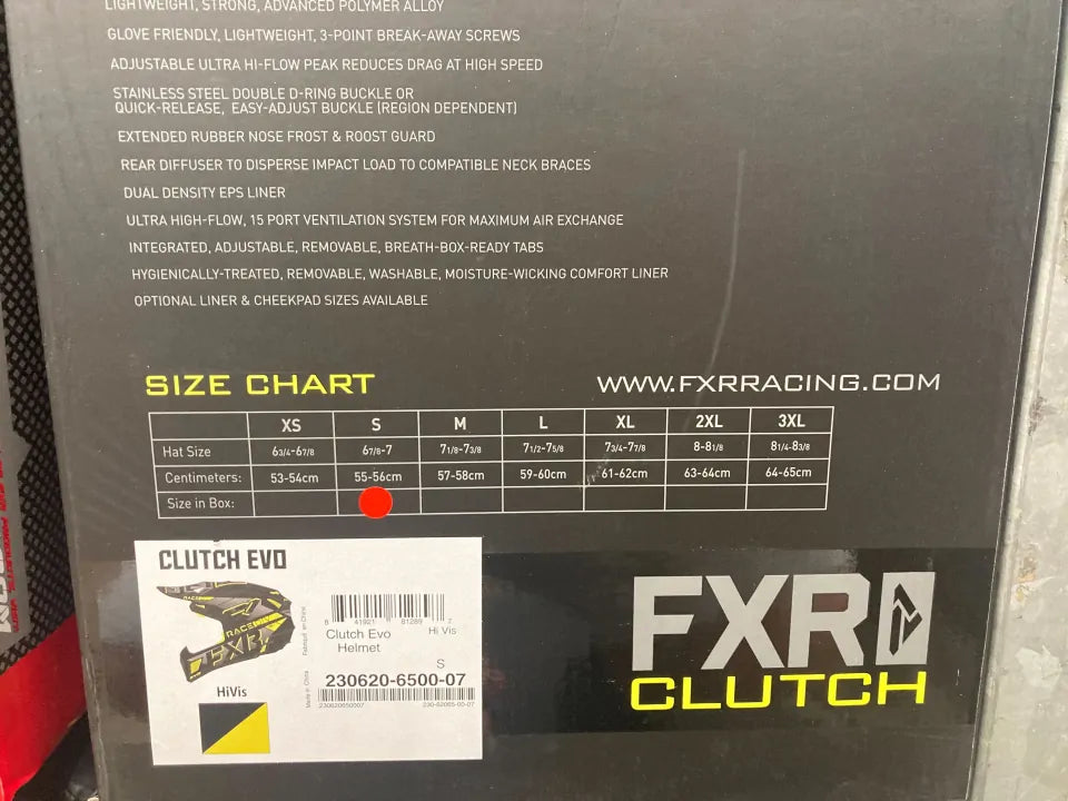 FXR Clutch Evo Helmet Size: S (55-56Cm) deal !!