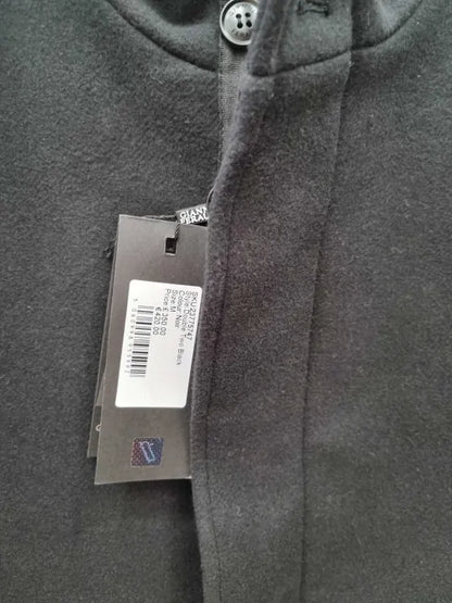 Gianni Feraud Navy Classic Wool Blend Coat Size: Medium