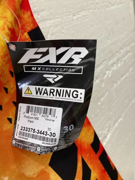 FXR Podium Mx Fire & Ice Blue Orange Mx Pants Size: 30 deal !!