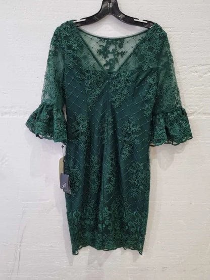 Adrianna Papell Embroidered Bell Sleeve Dress  Size: UK 8