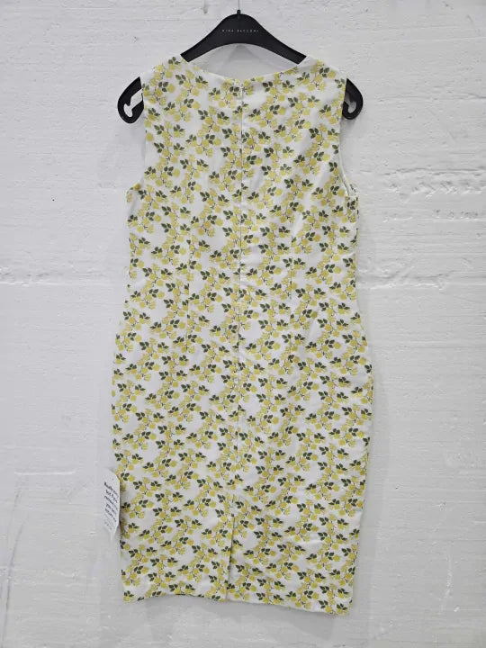 Gina Bacconi Yellow Isannah Jacquard Sheath Dress And Bolero Size: Blazer Uk 14 Dress Uk 12