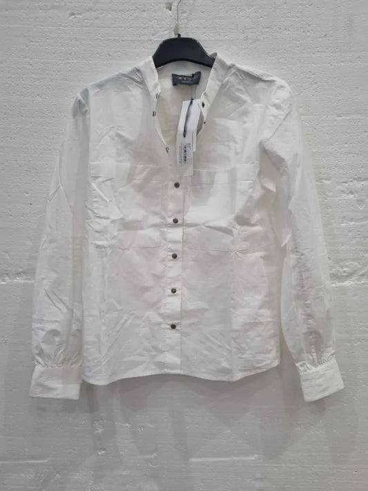 Wyse White Liza Shirt Size: 0