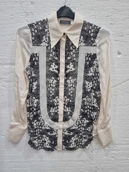 Mint Velvet Lace Print Shirt Size: Xsmall