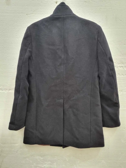 Gianni Feraud Charcoal Steinfield Wool Blend Coat Size: Medium