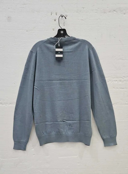 Crew Clothing Blue Cotton V Neck Jumper Size: XLarge deal !!