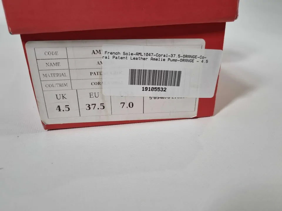French Sole Amelia Croceffect Patentleather Ballet Flats Size: Uk 4.5