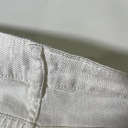 Whistles-007032993 White-32-White-White Stretch Slim Frayed Jeans Size: 32