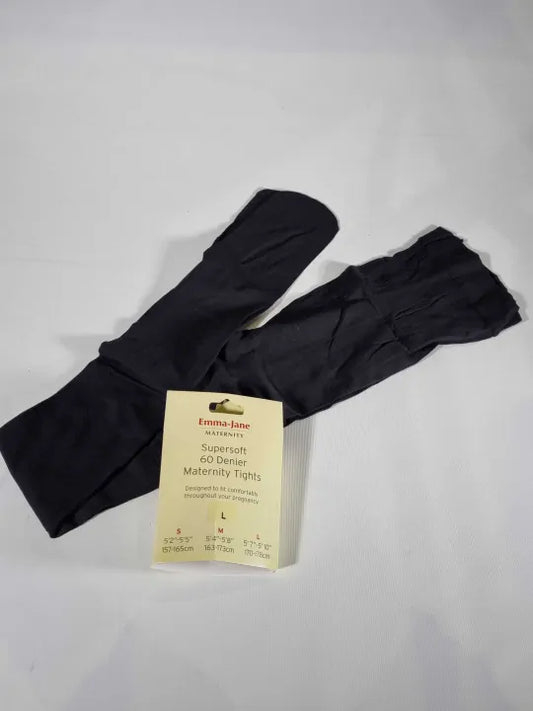 Emma Jane Supersoft Maternity Patterned 60 Denier Tights Size: Large