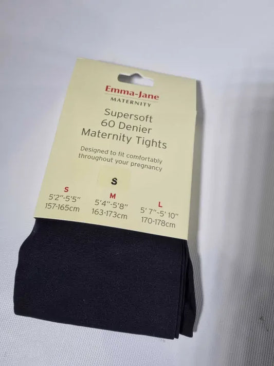 Emma Jane Supersoft Maternity Patterned 60 Denier Tights Size: Small